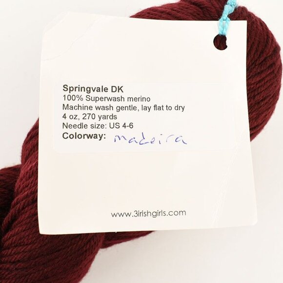 Three Irish Girls Springvale DK Yarn 100% Superwash Merino Wool Madeira Red - Picture 3 of 3